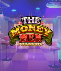 Изображение игрового автомата The Money Men Megaways от Pragmatic Play, демонстрирующее яркий городской пейзаж с элементами хип-хоп культуры. На переднем плане видны символы слота: золотые украшения, крутые автомобили и изображения, исполняющие рэп жесты, создающие атмосферу настоящего хип-хоп выступления. Логотип игры The Money Men Megaways находится в верхней части изображения, подчеркивая тематику и стиль слота.